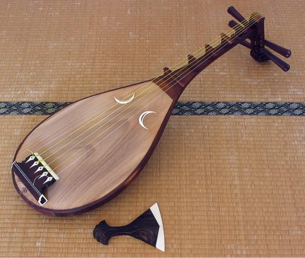 asian stringed instrument called a hunchback